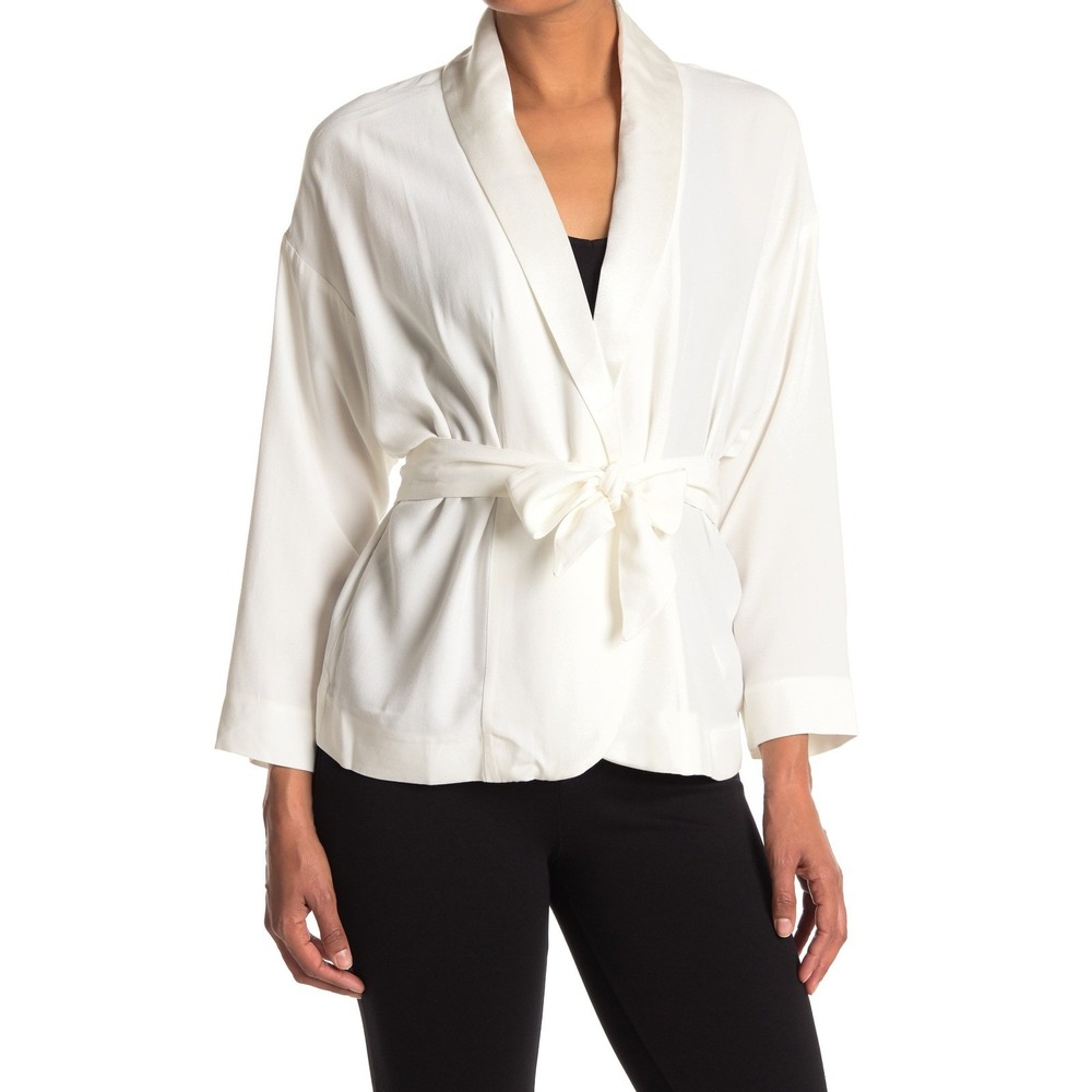 Ba&Sh Suga Jacket Wrap Kimono Style White *missing belt - Picture 3 of 7